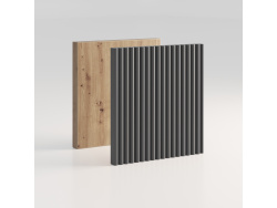 SMARTBett Wardrobe STA.2.0016 (M2 Series Depth 55cm) Height 168.2cm Wild oak/ Door WAVES anthracite