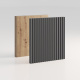 SMARTBett Wardrobe STA.2.0016 (M2 Series Depth 55cm) Height 168.2cm Wild oak/ Door WAVES anthracite