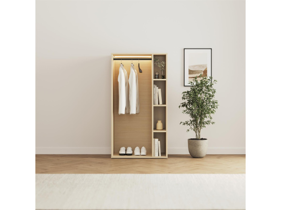 SMARTBett Schrank STA.2.0016 (Serie M2 Tiefe 55cm) Höhe 168,2cm Kaiserberg Eiche/ Tür Weiss