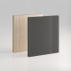 SMARTBett Wardrobe STA.2.0016 (M2 Series Depth 55cm) Height 168.2cm Kaiserberg Oak/ Door WAVES Anthracite