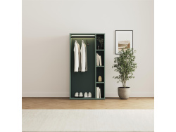 SMARTBett Wardrobe STA.2.0016 (M2 Series Depth 55cm) Height 168.2cm Stone green/ with 2 glass doors