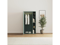 SMARTBett Wardrobe STA.2.0016 (M2 Series Depth 55cm) Height 168.2cm Stone green/ Door Stone green