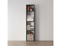SMARTBett Schrank STA 2.012 mit  1Tür (Tiefe 40cm ) Wildeiche ohne Zusatzoption Tür Standard