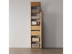 SMARTBett Schrank STA 2.012 mit  1Tür (Tiefe 40cm ) Wildeiche 2x Schubladen Tür Standard