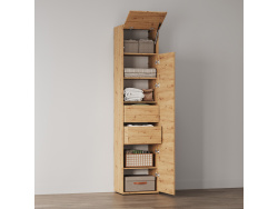 SMARTBett Schrank STA 2.012 mit  1Tür (Tiefe 40cm ) Wildeiche 2x Schubladen Tür Standard
