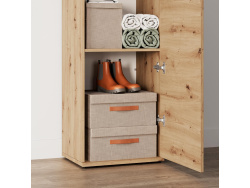 SMARTBett Schrank STA 2.012 mit  1Tür (Tiefe 40cm ) Wildeiche 2x Schubladen Tür Standard