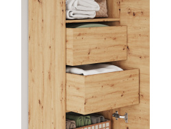 SMARTBett Schrank STA 2.012 mit  1Tür (Tiefe 40cm ) Wildeiche 2x Schubladen Tür Standard