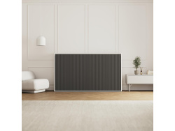 SMARTBett WAVES M2 wall bed (depth 55 cm) Horizontal 100x200 cm – with Waves anthracite ribbed front