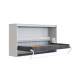 SMARTBett WAVES M2 wall bed (depth 55 cm) Horizontal 100x200 cm – with Waves anthracite ribbed front