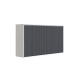 SMARTBett WAVES M2 wall bed (depth 55 cm) Horizontal 100x200 cm – with Waves anthracite ribbed front