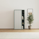SMARTBett Wardrobe STA.2.0016 (M2 Series Depth 55cm) Height 168.2cm Stone green WAVES White
