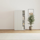 SMARTBett Wardrobe STA.2.0016 (M2 Series Depth 55cm) Height 168.2cm White WAVES White