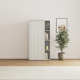 SMARTBett Wardrobe STA.2.0016 (M2 Series Depth 55cm) Height 168.2cm Pearl grey WAVES White