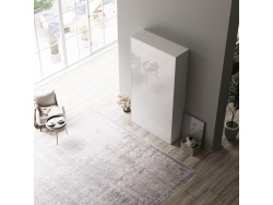 SMARTBett Classic Murphy Bed 100x200cm Vertical White /White  High Gloss  Folding Wall Bed