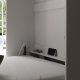 SMARTBett Classic Murphy Bed 100x200cm Vertical White /White  High Gloss  Folding Wall Bed