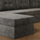 SMARTBett Murphy Bed 140x200 Horizontal M2 (Depth 55cm) Anthracite with Corner Sofa Anthracite