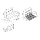 SMARTBett Murphy Bed 140x200 Horizontal M2 (Depth 55cm) Anthracite with Corner Sofa Anthracite
