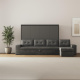 SMARTBett Murphy Bed 140x200 Horizontal M2 (Depth 55cm) Anthracite with Corner Sofa Anthracite