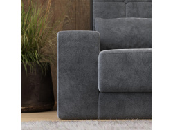 SMARTBett Murphy Bed 160x200 Horizontal M2 (Depth 55cm) Anthracite with Corner Sofa