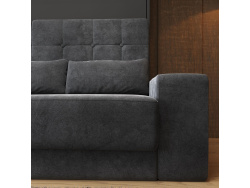 SMARTBett Murphy Bed 160x200 Horizontal M2 (Depth 55cm) Anthracite with Corner Sofa