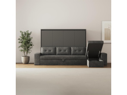 SMARTBett Schrankbett 160x200 Horizontal M2 (Tiefe 55cm)...