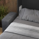 SMARTBett Murphy Bed 160x200 Horizontal M2 (Depth 55cm) Anthracite with Corner Sofa