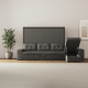 SMARTBett Murphy Bed 160x200 Horizontal M2 (Depth 55cm) Anthracite with Corner Sofa