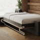 SMARTBett Schrankbett 140x200 Horizontal M2 (Tiefe 55cm) Wildeiche mit Ecksofa