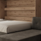 SMARTBett Schrankbett 140x200 Horizontal M2 (Tiefe 55cm) Wildeiche mit Ecksofa