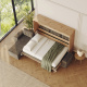 SMARTBett Schrankbett 140x200 Horizontal M2 (Tiefe 55cm) Wildeiche mit Ecksofa