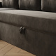 SMARTBett Schrankbett 140x200 Horizontal M2 (Tiefe 55cm) Wildeiche mit Ecksofa
