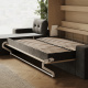 SMARTBett Schrankbett 140x200 Horizontal M2 (Tiefe 55cm) Kaiserberg Eiche mit Ecksofa Anthtazit