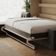 SMARTBett Schrankbett 140x200 Horizontal M2 (Tiefe 55cm) Kaiserberg Eiche mit Ecksofa Anthtazit