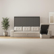 SMARTBett Schrankbett 160x200 Horizontal M2 (Tiefe 55cm) Anthrazit mit Ecksofa Sandgrau Armlehnen 26 cm