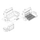 SMARTBett Schrankbett 160x200 Horizontal M2 (Tiefe 55cm) Wildeiche mit Ecksofa