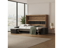 SMARTBett Murphy Bed 160x200 Horizontal M2 (Depth 55cm)...