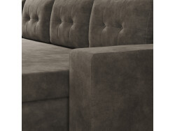 SMARTBett Murphy Bed 160x200 Horizontal M2 (Depth 55cm) Wild Oak with Corner Sofa Anthracite Armrest 11 cm