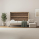 SMARTBett Schrankbett 160x200 Horizontal M2 (Tiefe 55cm) Wildeiche mit Ecksofa Sandgrau Armlehnen 26 cm
