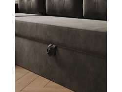 SMARTBett Schrankbett 160x200 Horizontal M2 (Tiefe 55cm) Kaiserberg Eiche mit Ecksofa