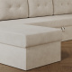 SMARTBett Schrankbett 160x200 Horizontal M2 (Tiefe 55cm) Kaiserberg Eiche mit Ecksofa