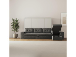 SMARTBett Schrankbett mit Ecksofa 160x200 Horizontal M2...