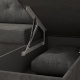 SMARTBett Murphy Bed with Corner Sofa160x200 Horizontal M2 (Depth 55cm) Pearl grey