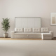 SMARTBett Murphy Bed with Corner Sofa160x200 Horizontal M2 (Depth 55cm) Pearl grey