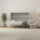 SMARTBett Murphy Bed with Corner Sofa160x200 Horizontal M2 (Depth 55cm) Pearl grey