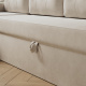 SMARTBett Murphy Bed with Corner Sofa160x200 Horizontal M2 (Depth 55cm) Pearl grey