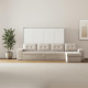 SMARTBett Murphy Bed with Corner Sofa160x200 Horizontal M2 (Depth 55cm) White with corner sofa
