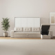 SMARTBett Murphy Bed with Corner Sofa160x200 Horizontal M2 (Depth 55cm) White with corner sofa