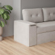 SMARTBett Murphy Bed with Corner Sofa160x200 Horizontal M2 (Depth 55cm) White with corner sofa