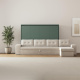 SMARTBett Schrankbett 160x200 Steingrün Horizontal M2 (Tiefe 55cm)  mit Ecksofa Sandgrau
