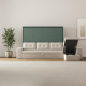 SMARTBett Schrankbett 160x200 Steingrün Horizontal M2 (Tiefe 55cm)  mit Ecksofa Sandgrau
